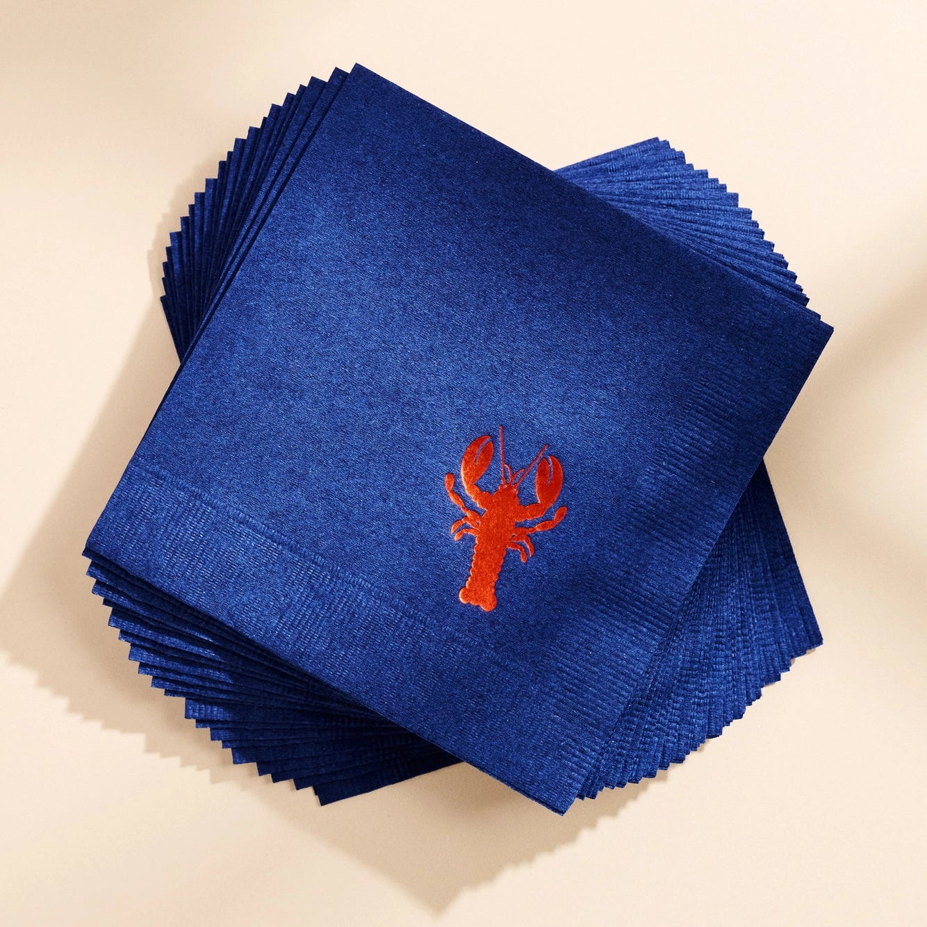 Crawfish Red and Navy Napkins