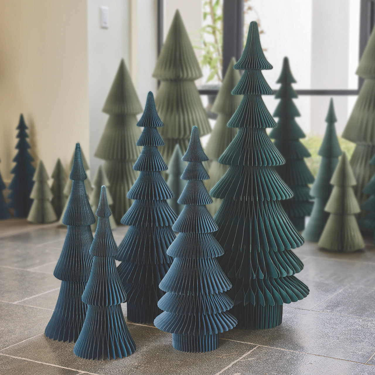 18" Deep Blue Frasier Fir Paper Tree