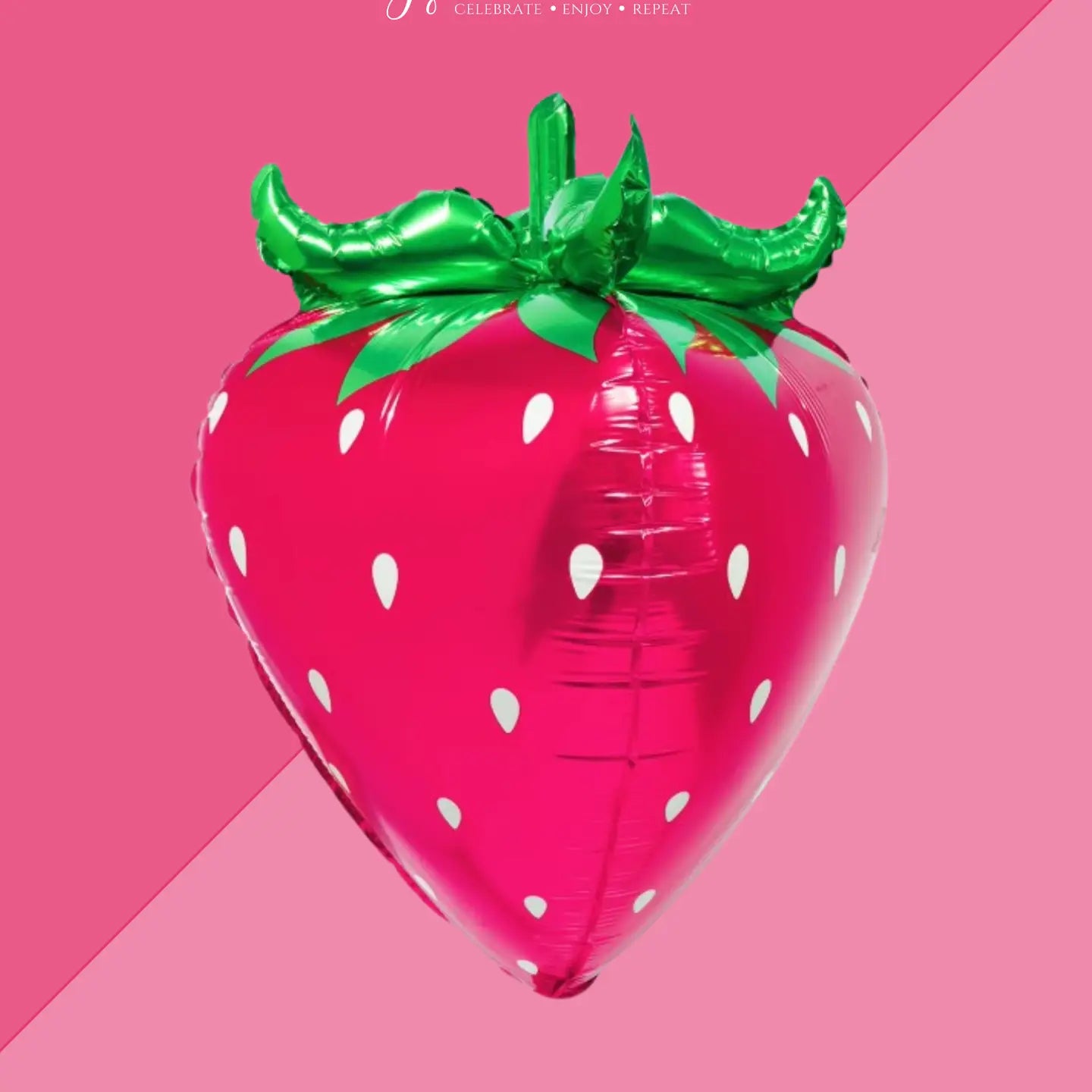 28" Pink Strawberry 4D Mylar
