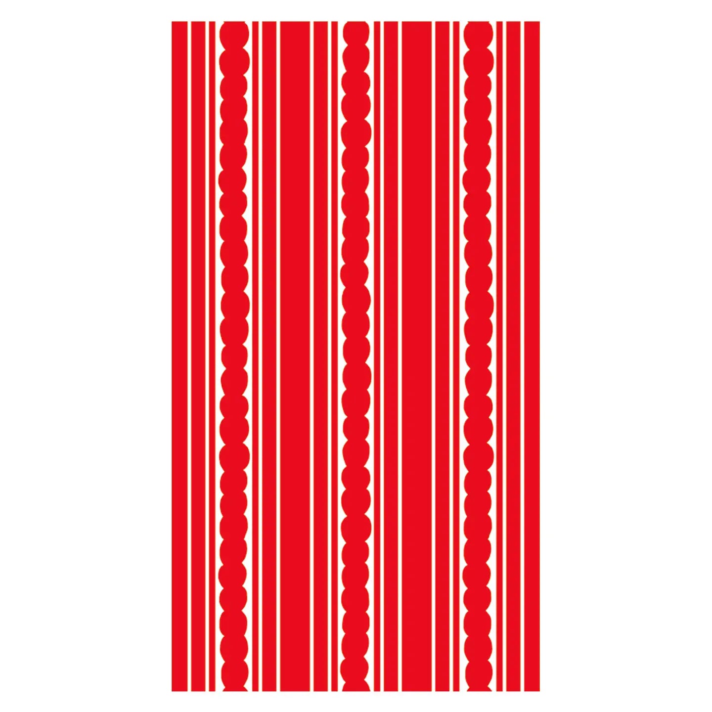Red Stripe Linen-Feel Guest Towels