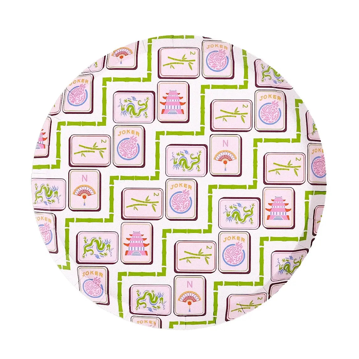 Pink Mahjong Dessert Plates