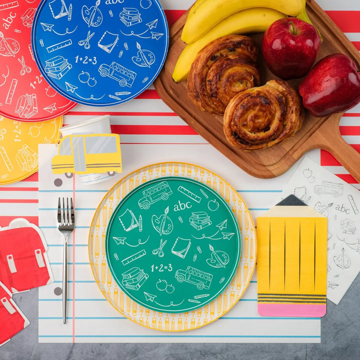 School Days Icon Dessert Plates