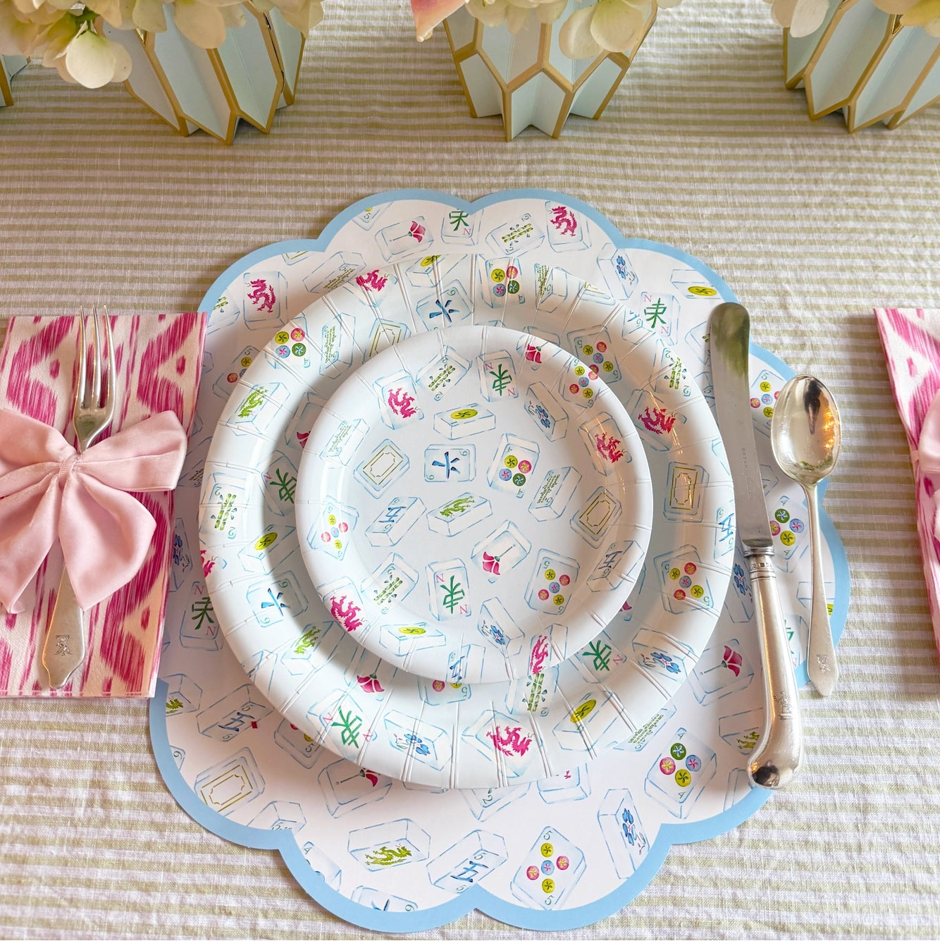 Mahjong Dinner Plates