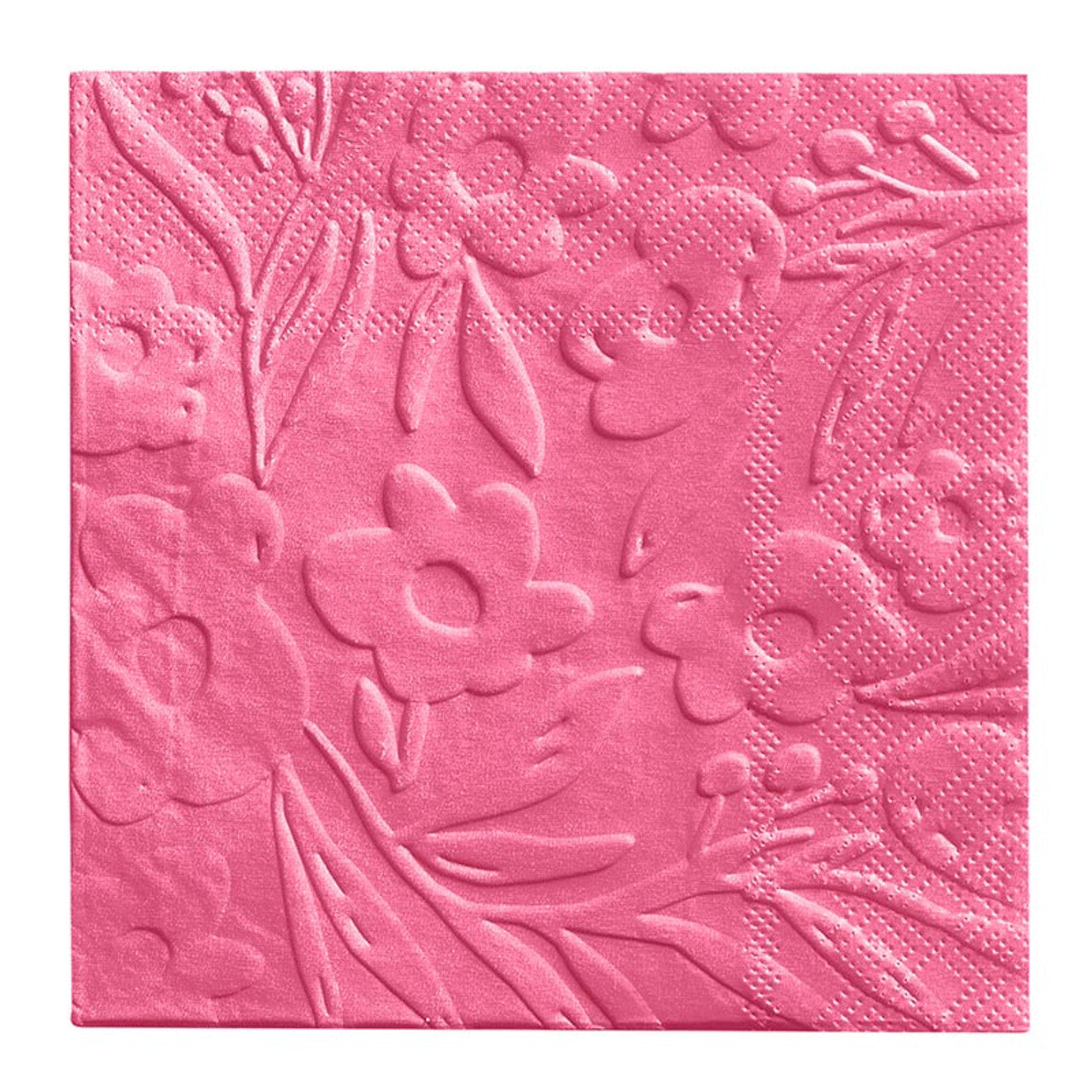 Embossed Flowers Cocktail Napkins