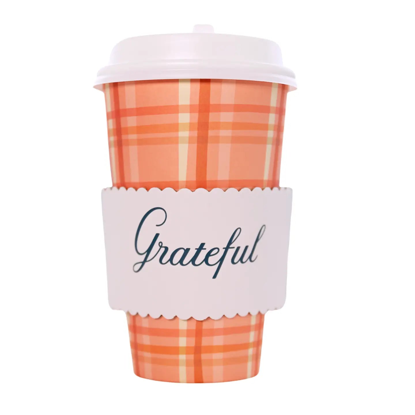 Plaid Thanksgiving Coffee Cups
