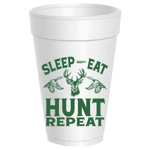 Eat Sleep Hunt Foam Cups