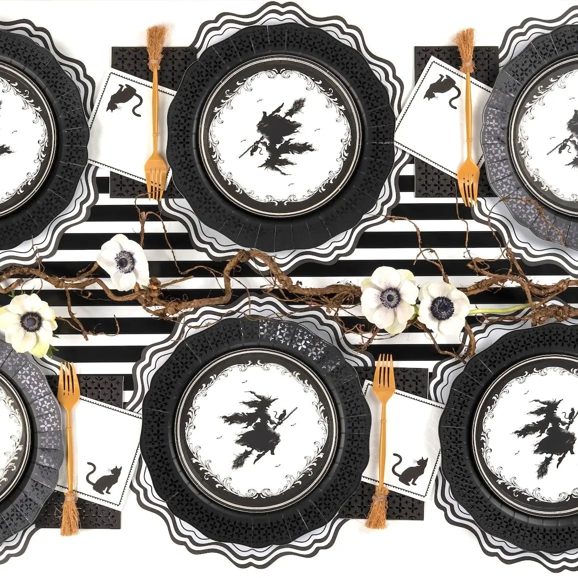Black & White Fancy Placemats