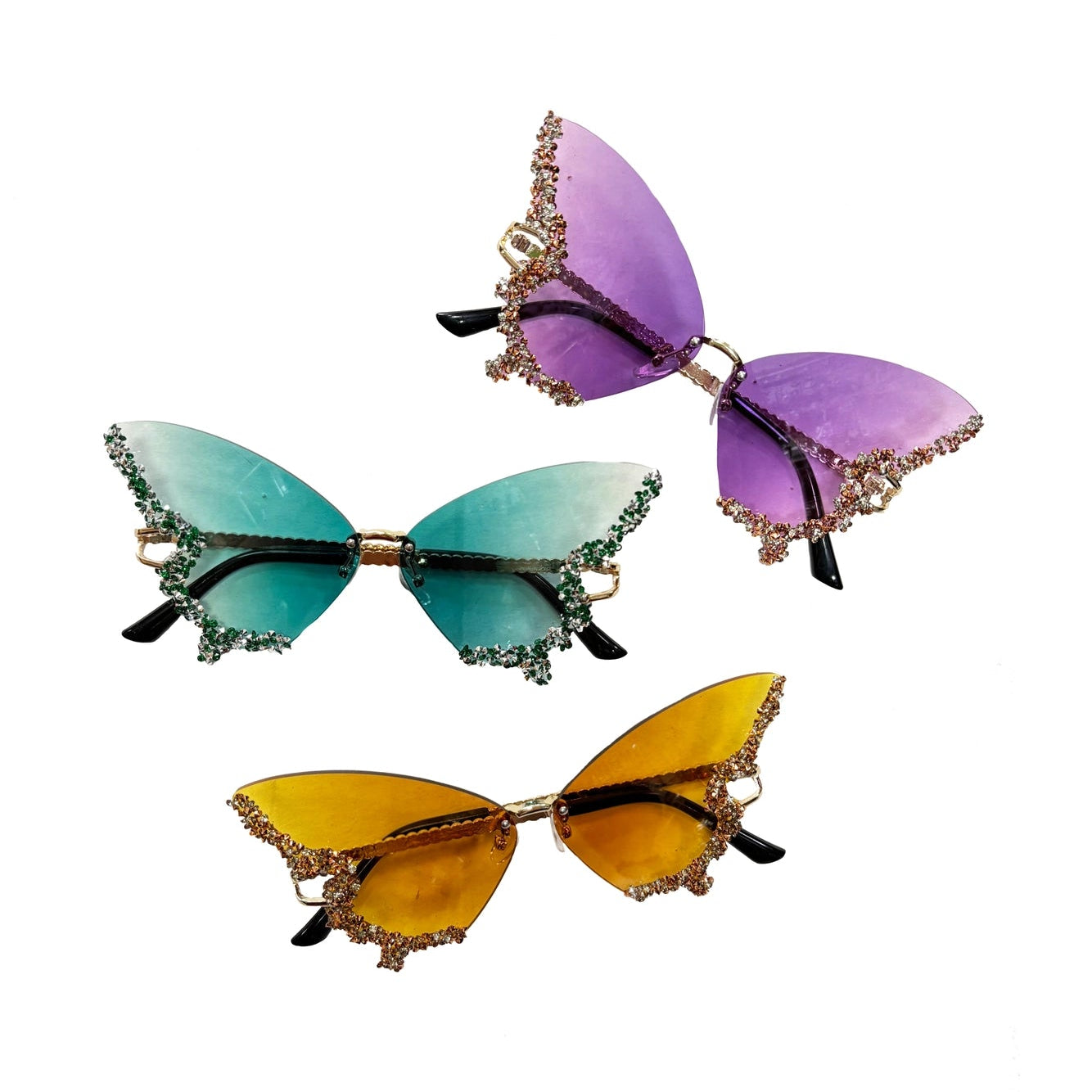 Butterfly Rhinestone Sunglasses