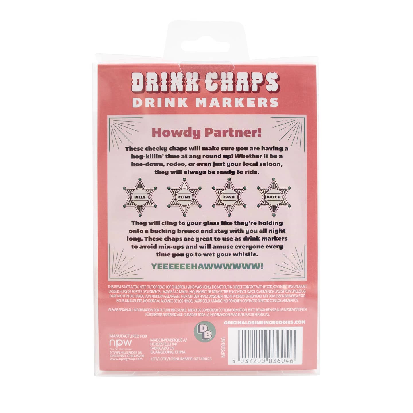 Western Drink Chaps Drink Markers
