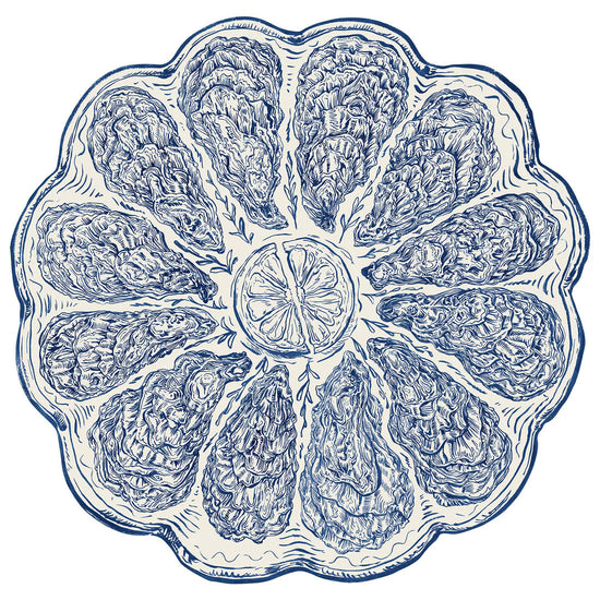 Die-cut Blue Oyster Plate Placemat
