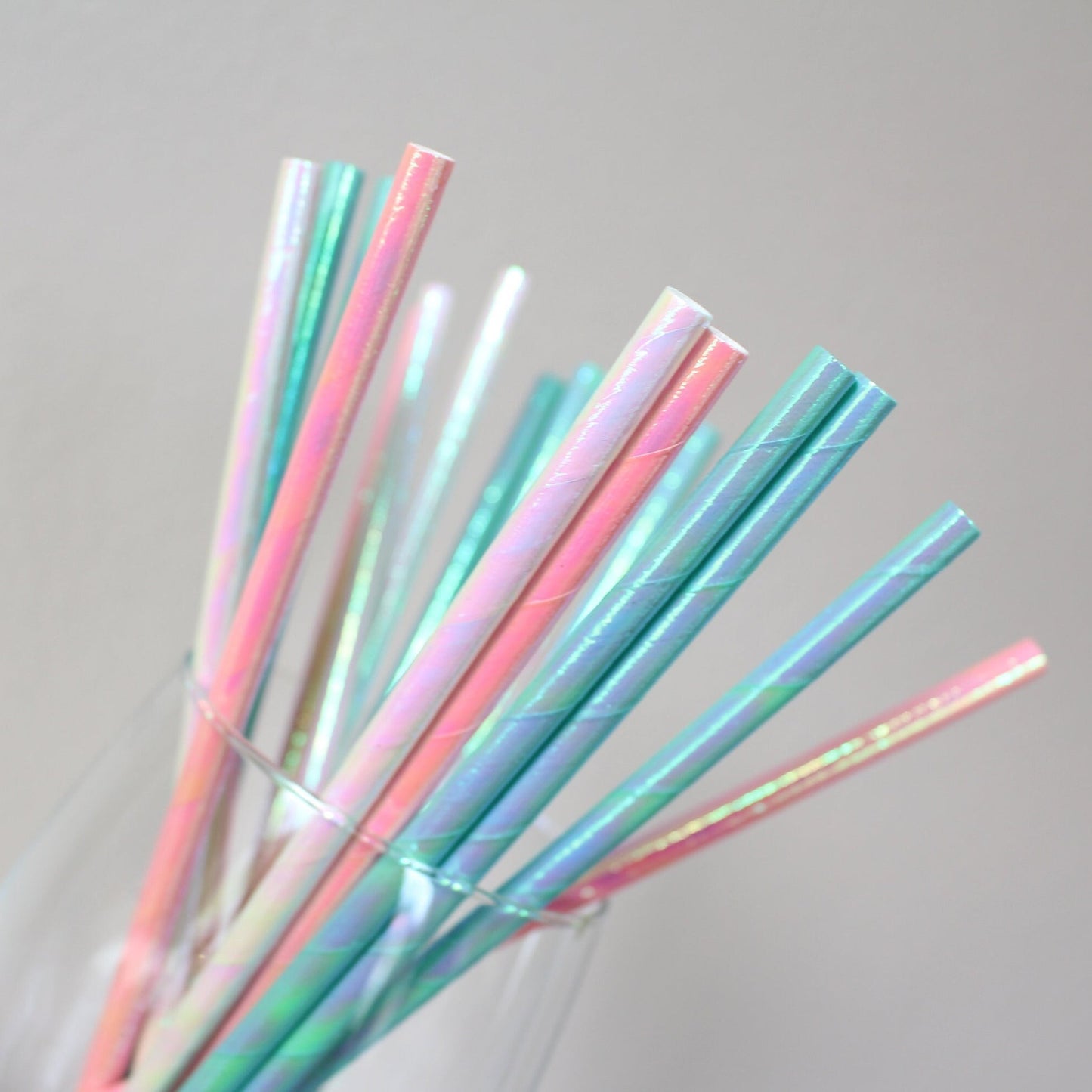 Iridescent Party Straws