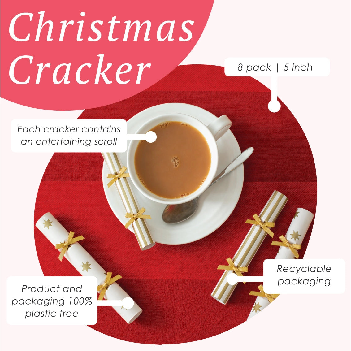 Gold Stripes and Stars Saucer Crackers
