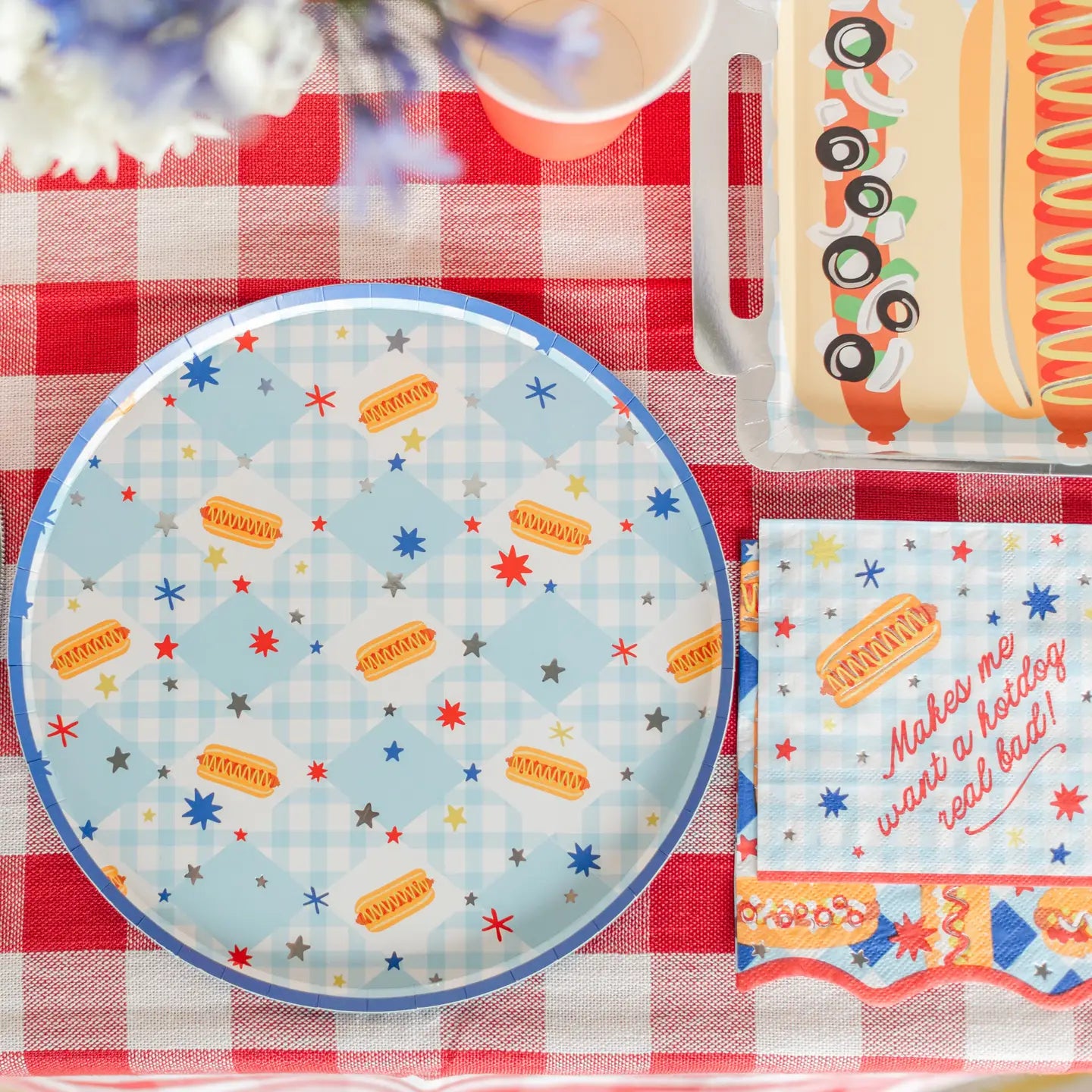 Hot Dog Platter Plates