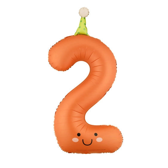 34" Colorful Mylar Number Balloons with Party Hats