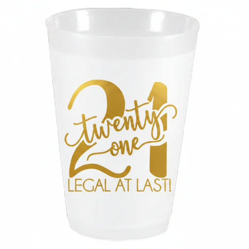 21 Legal At Last Frosted Cups