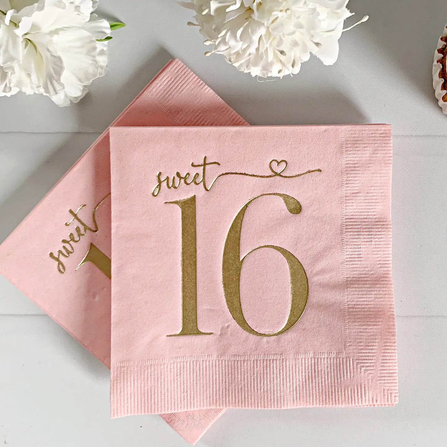 Sweet 16 Blush Pink Cocktail Napkins
