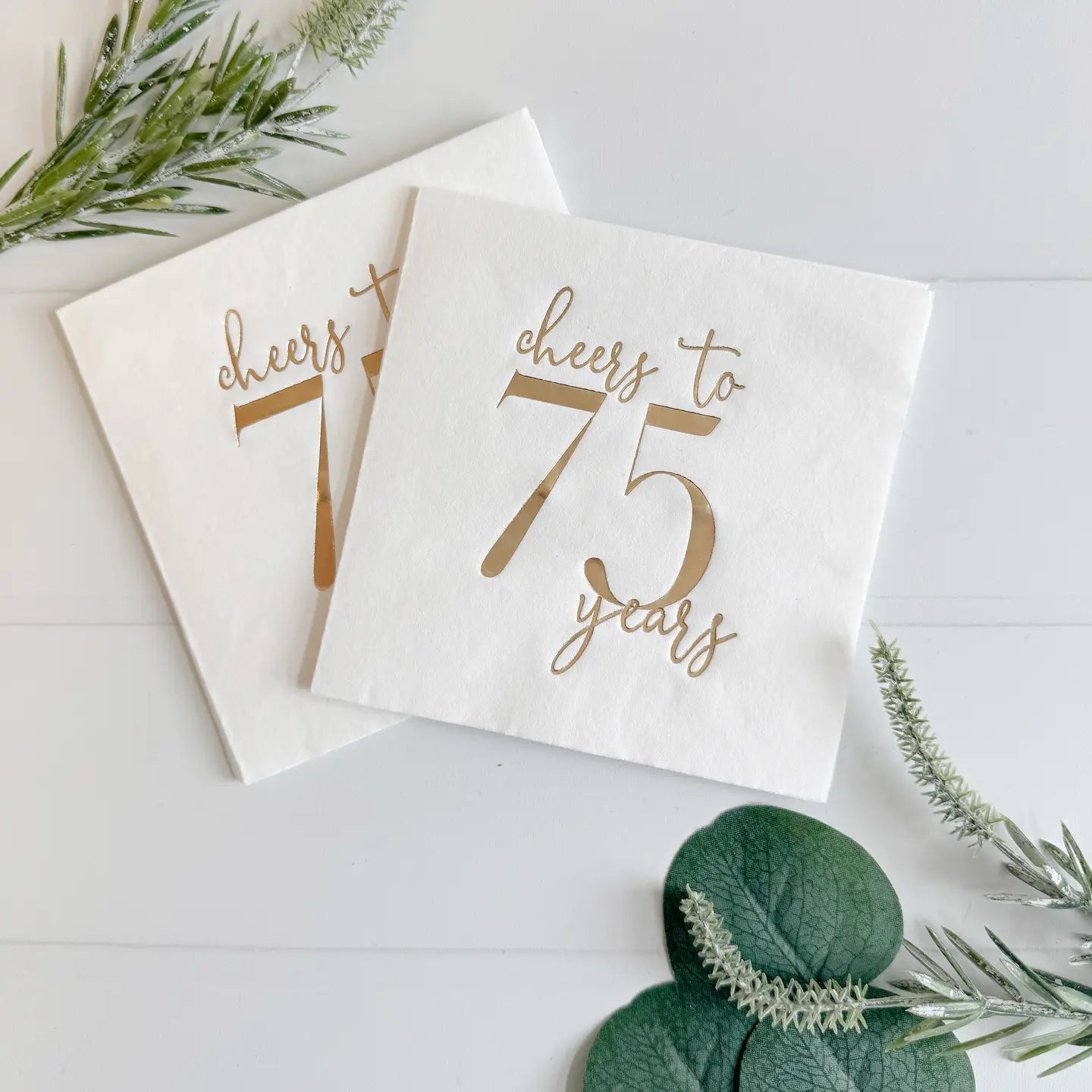 Cheers to 75 Years Napkins