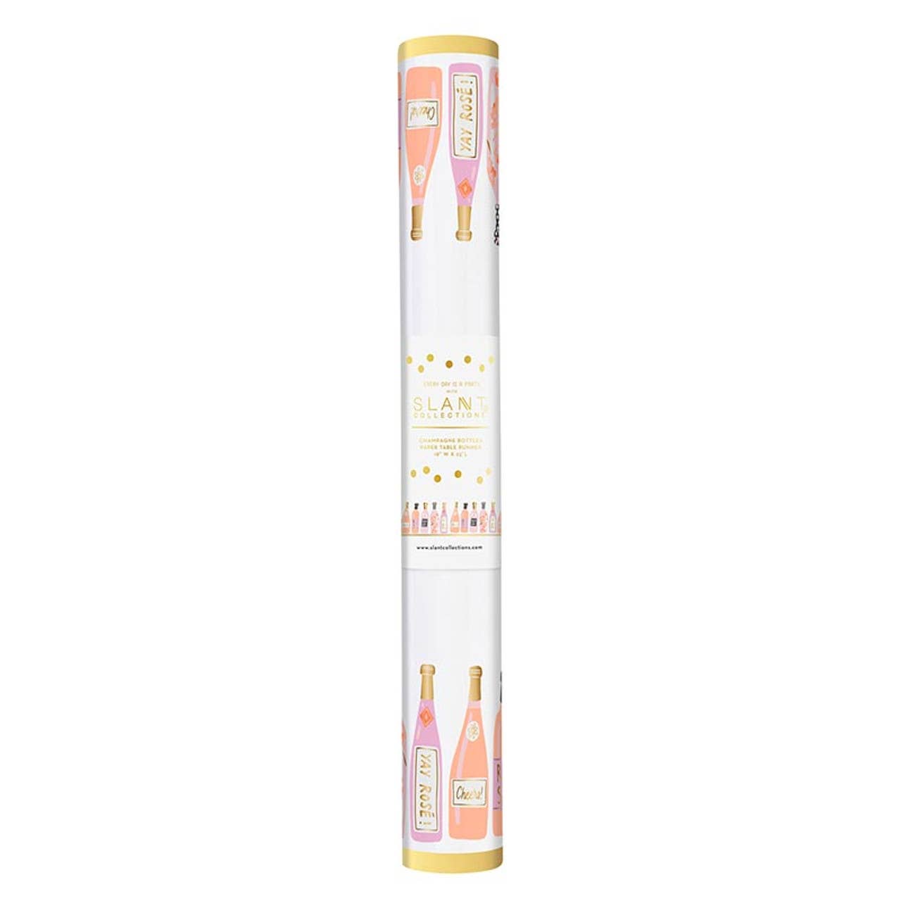Foil Table Runner - Champagne Bottles: Paper / 18" W x 25' L