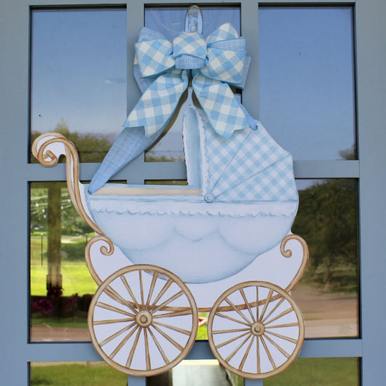 Blue Welcome Baby Door Hanger