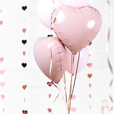 18" Light Pink Heart Mylar