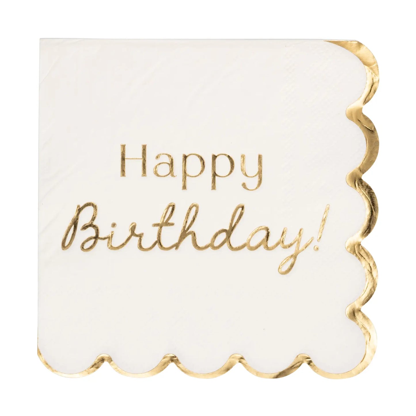 Foil Birthday Cocktail Napkin