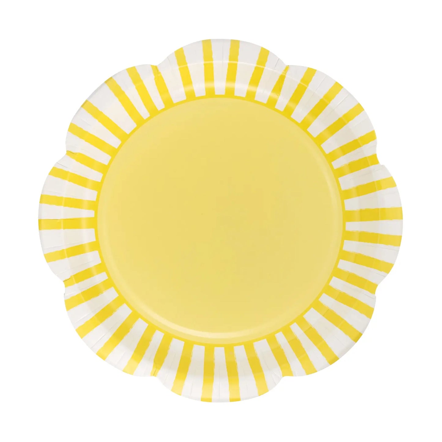 Yellow Striped Scallops Plate