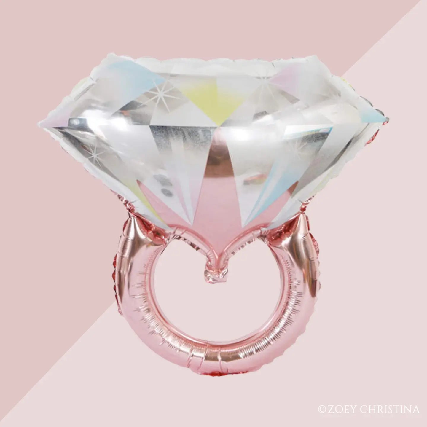 24" Rose Gold Diamond Ring Mylar