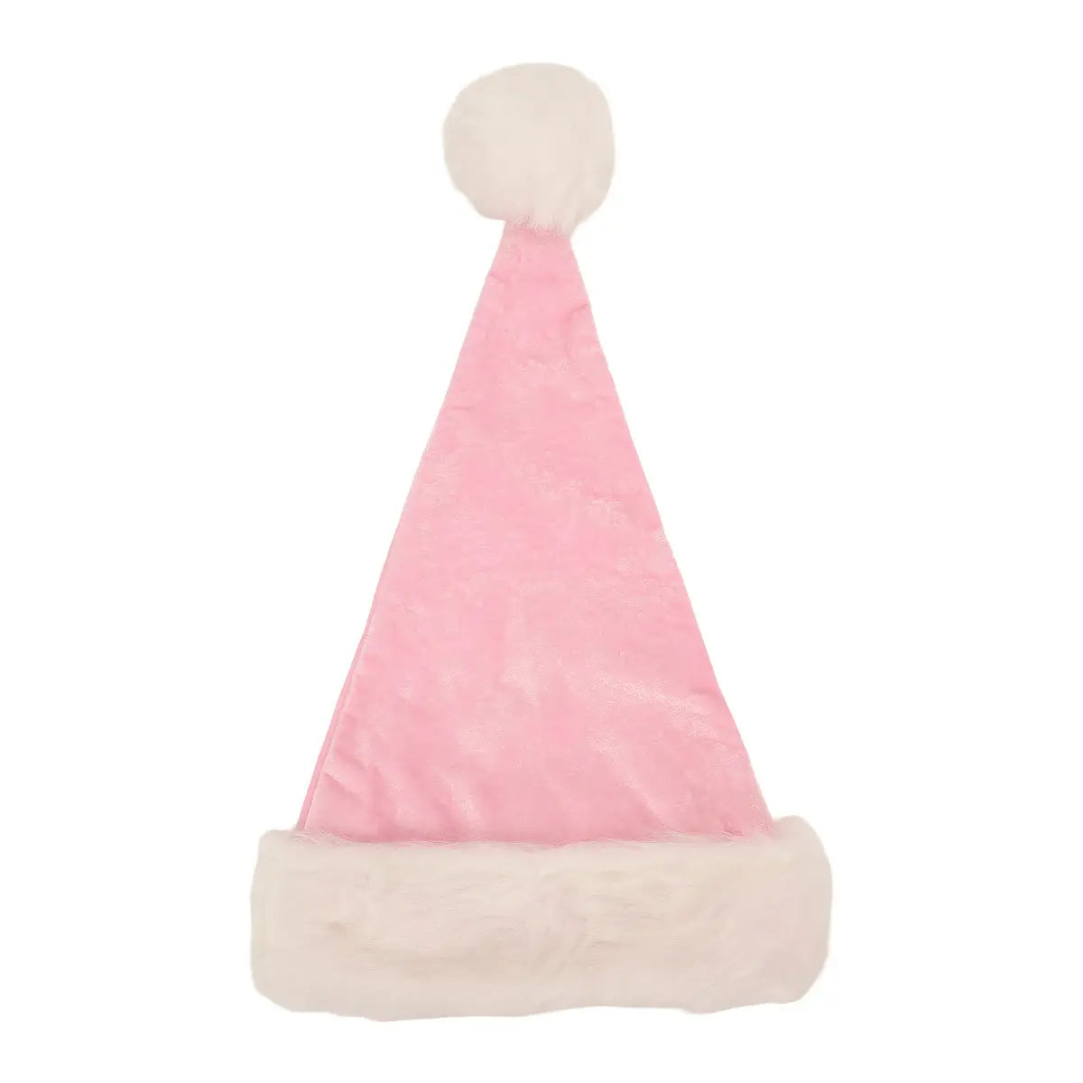 Pink Velvet & Bows Santa Hat