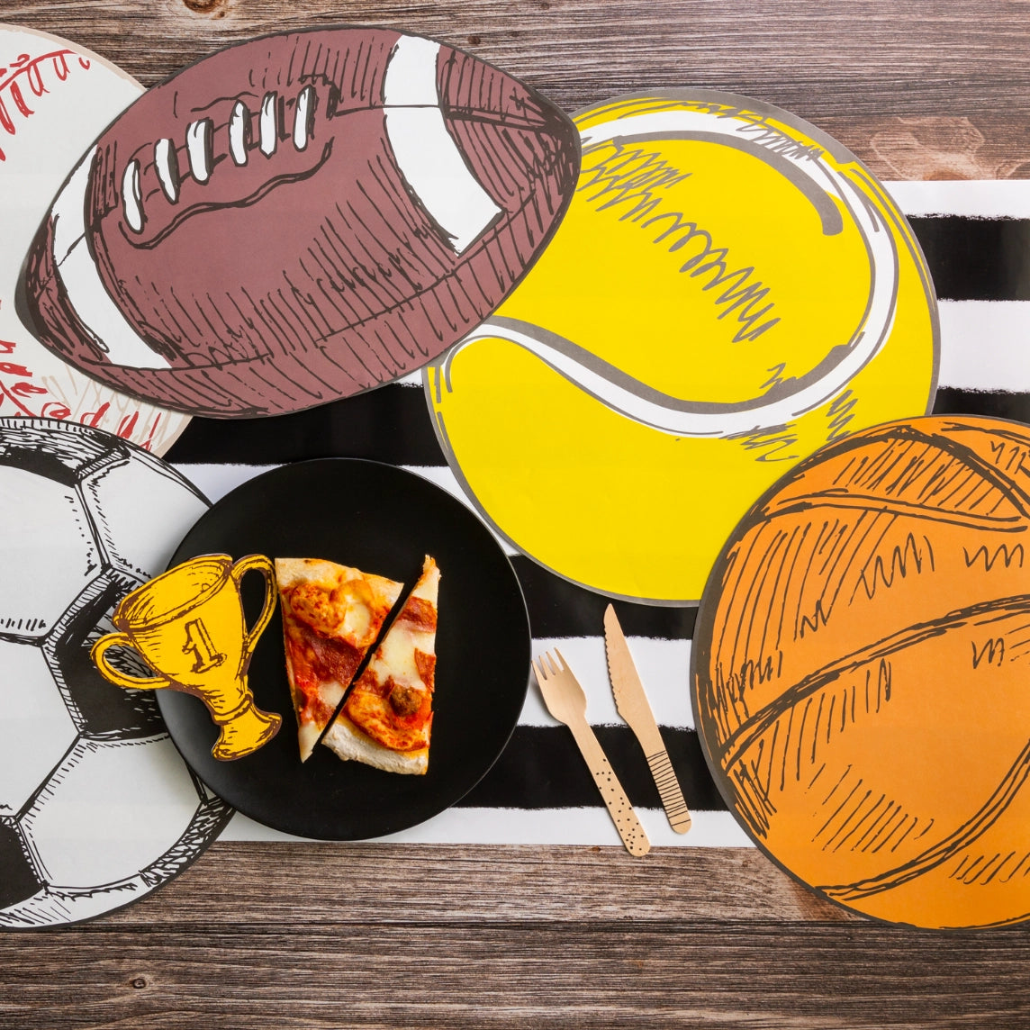 Tennis Ball Paper Placemats