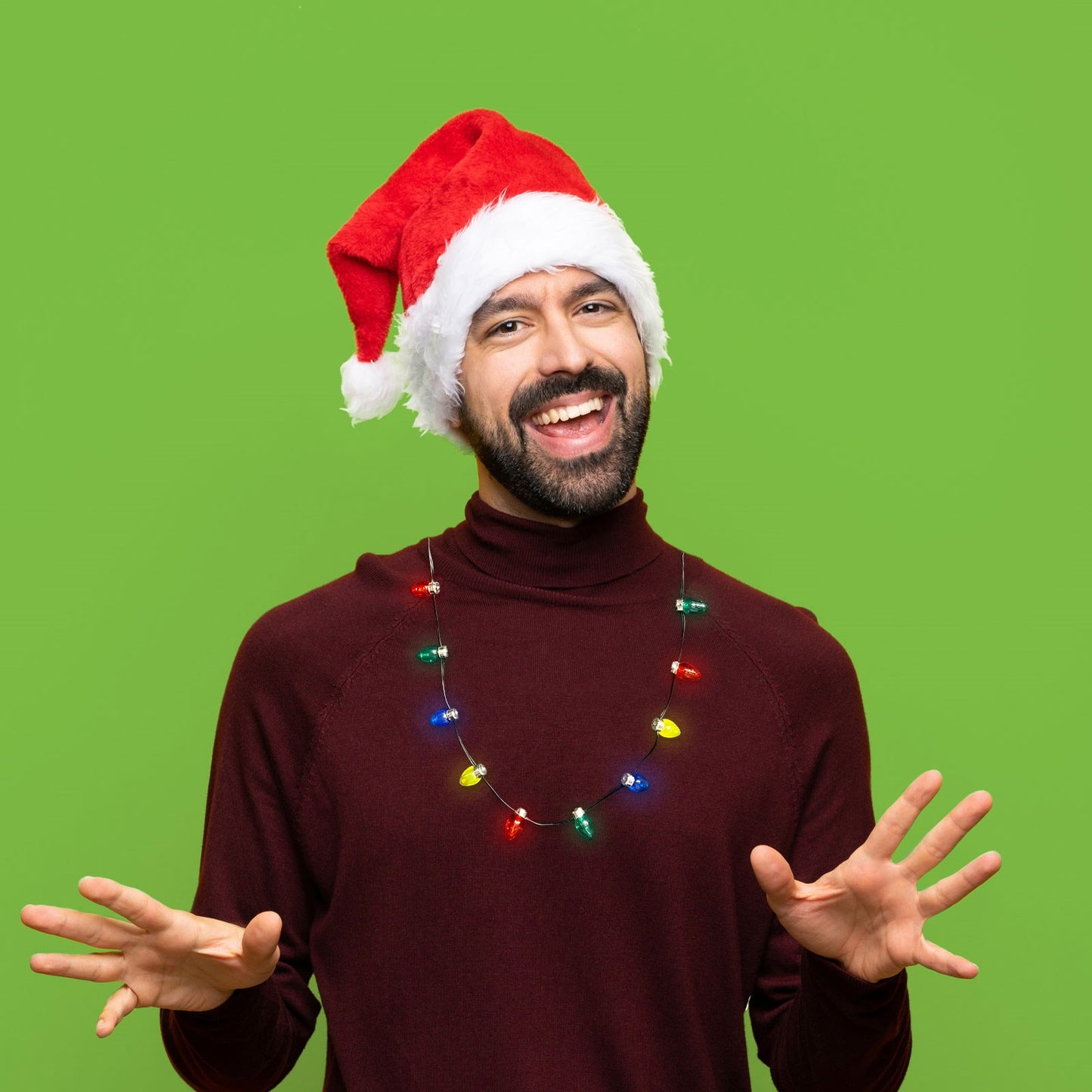 Holiday Light Bulb LED Necklace