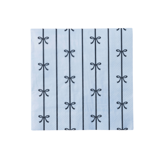 Sky Blue Signature Bow Large Napkins