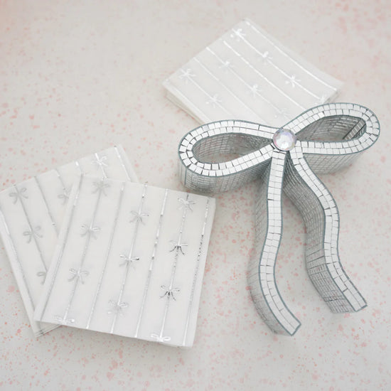 Silver Bow Small Napkins