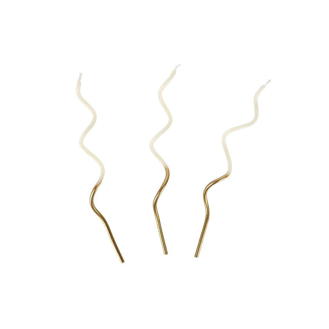 Gold & White Twist Candles
