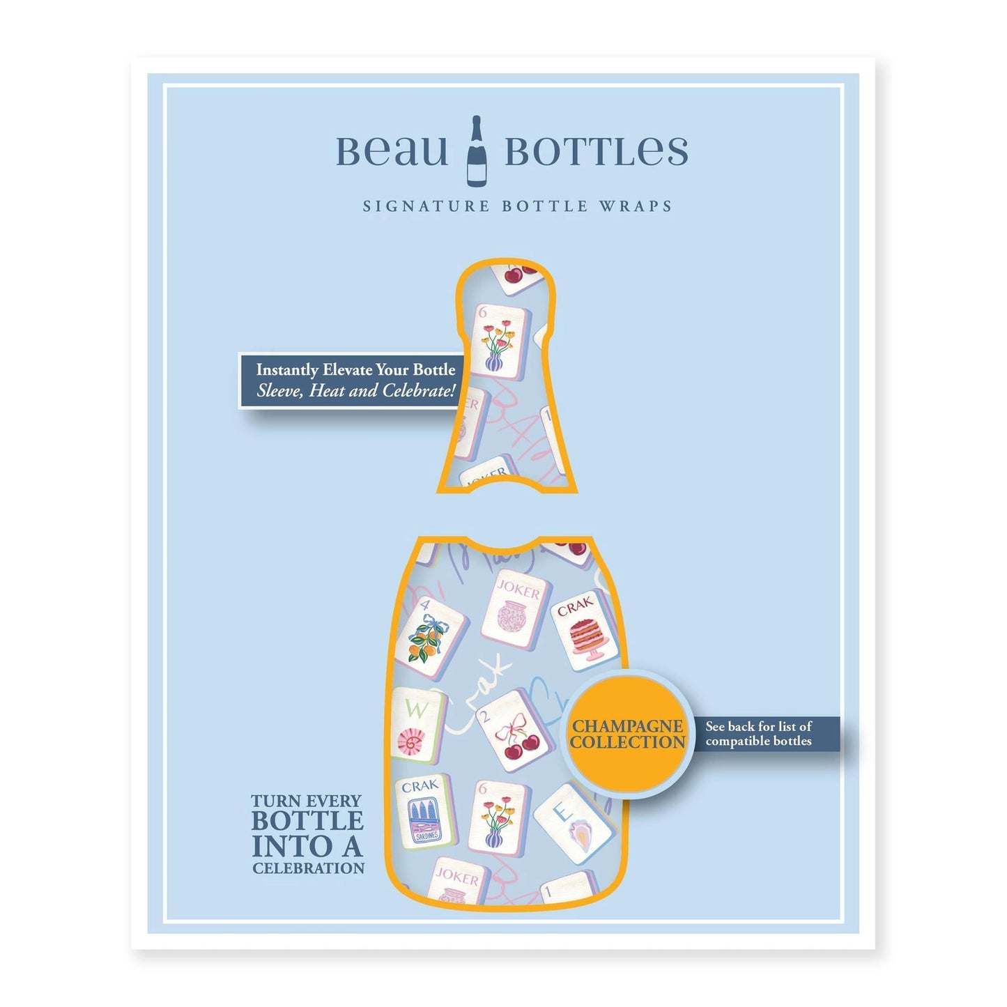 Beau Bottles Pastel Blue Mahjong - Veuve Edition