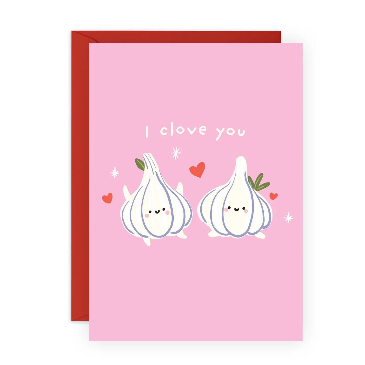 I Clove You Card with Stickers