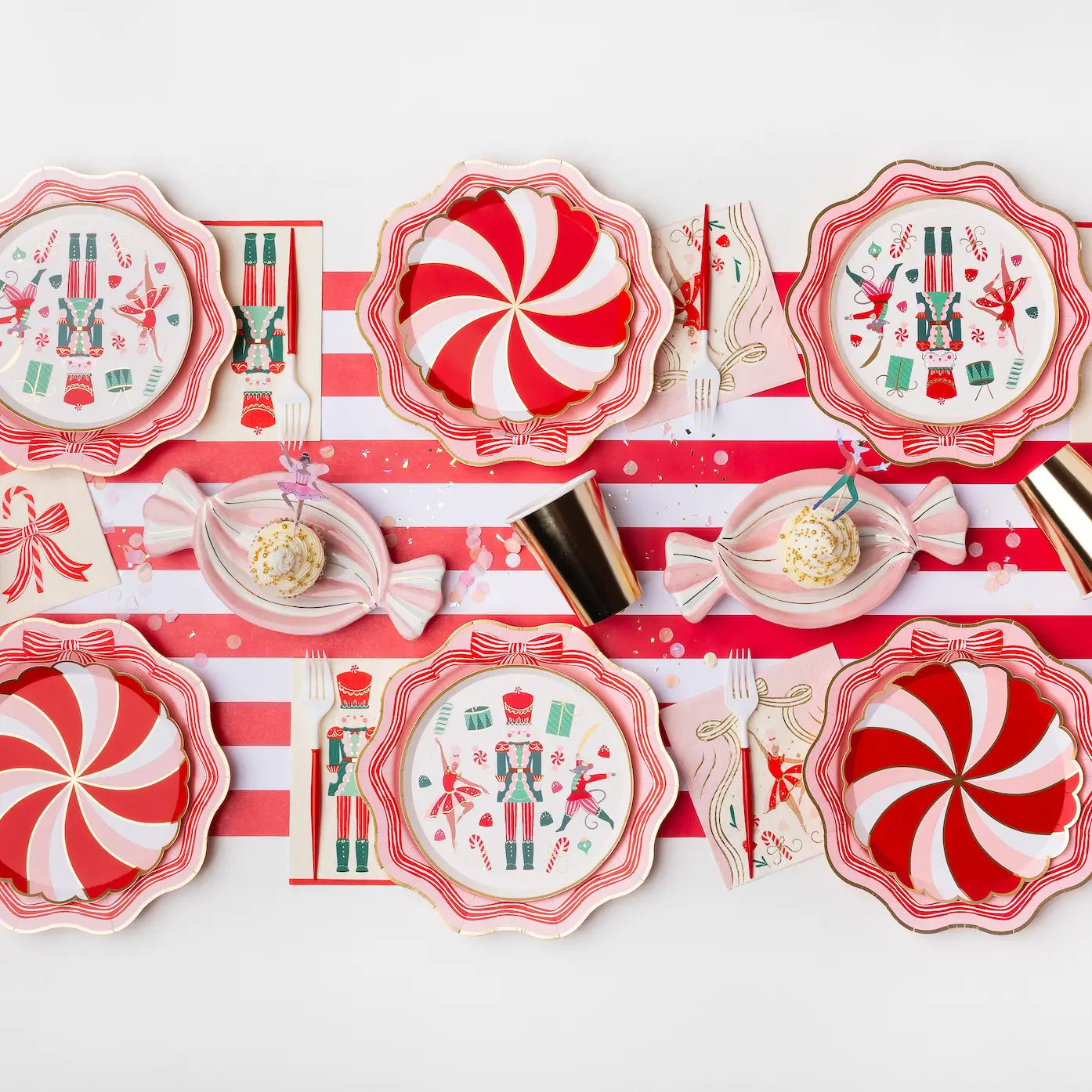 Peppermint Bow Cocktail Napkins