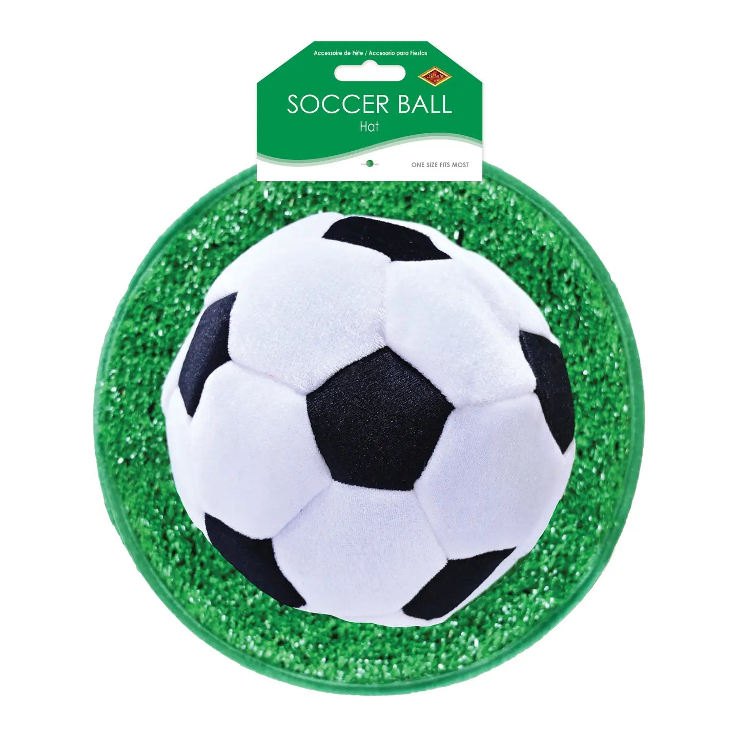 Plush Soccer Ball Hat with Turf Brim
