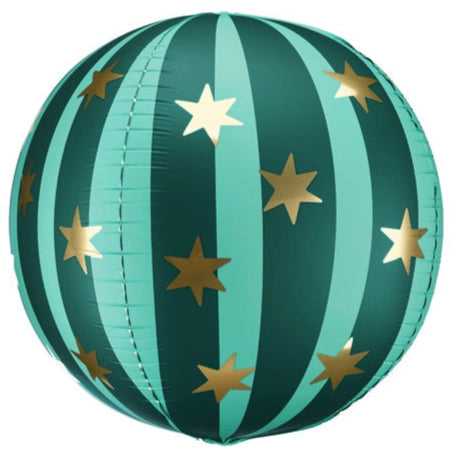 20" Green Starry Orb Balloon