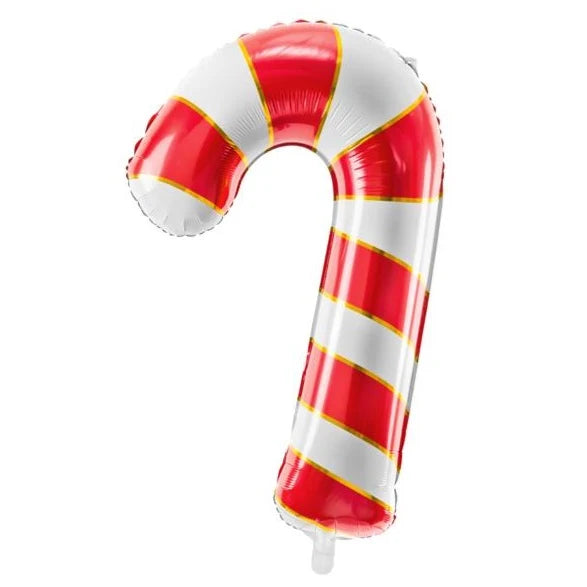 32" Red and Gold Candy Cane Mylar