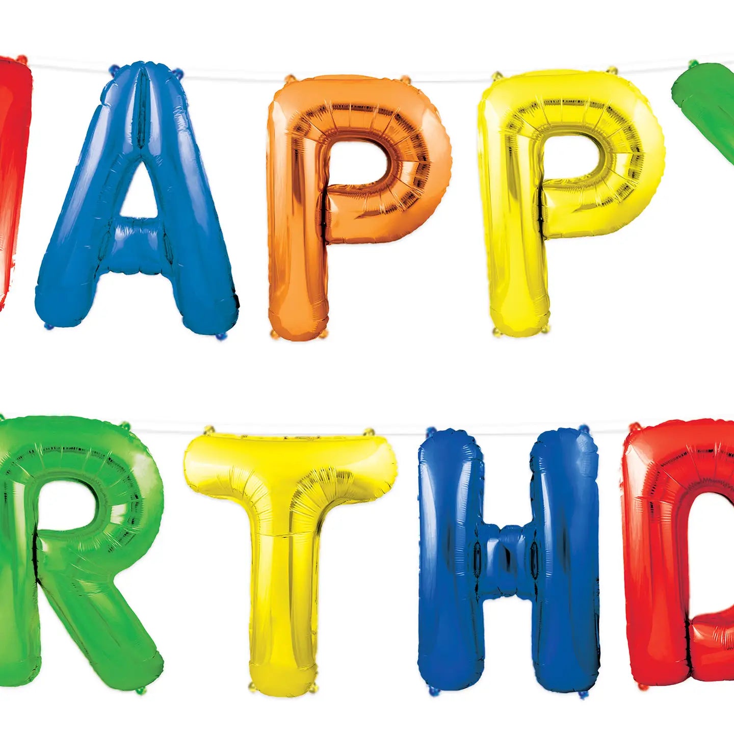 Rainbow Happy Birthday Mylar Garland