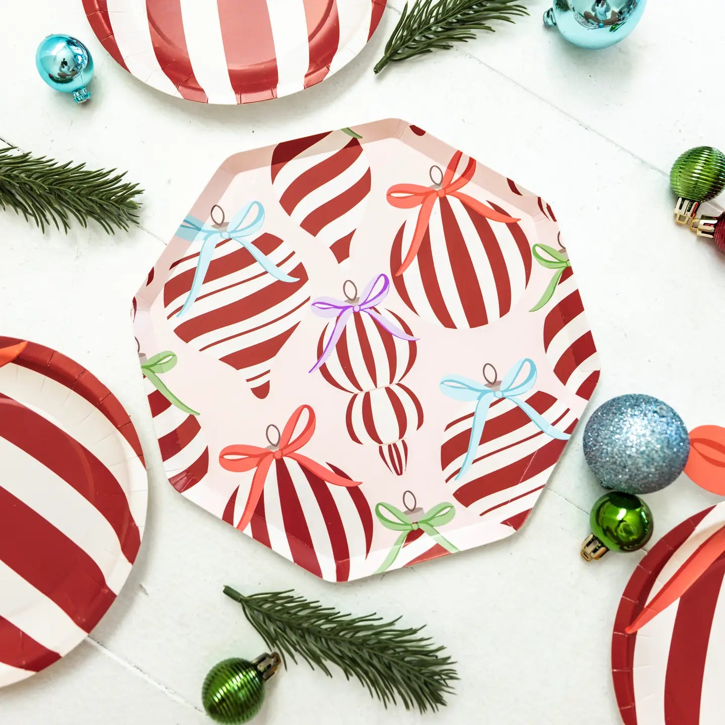 Ornaments & Bows Plates