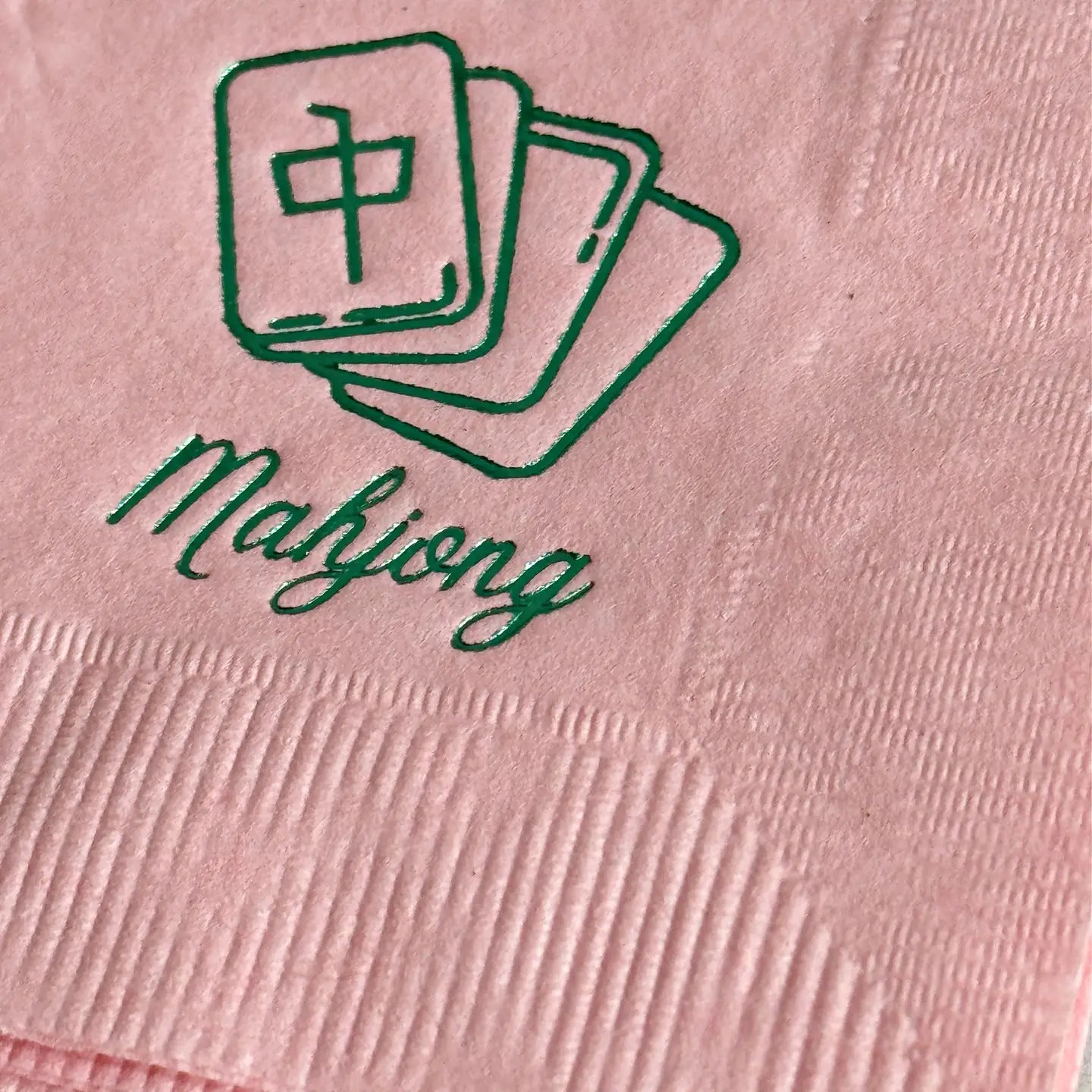 Blush Mahjong Tile Napkins