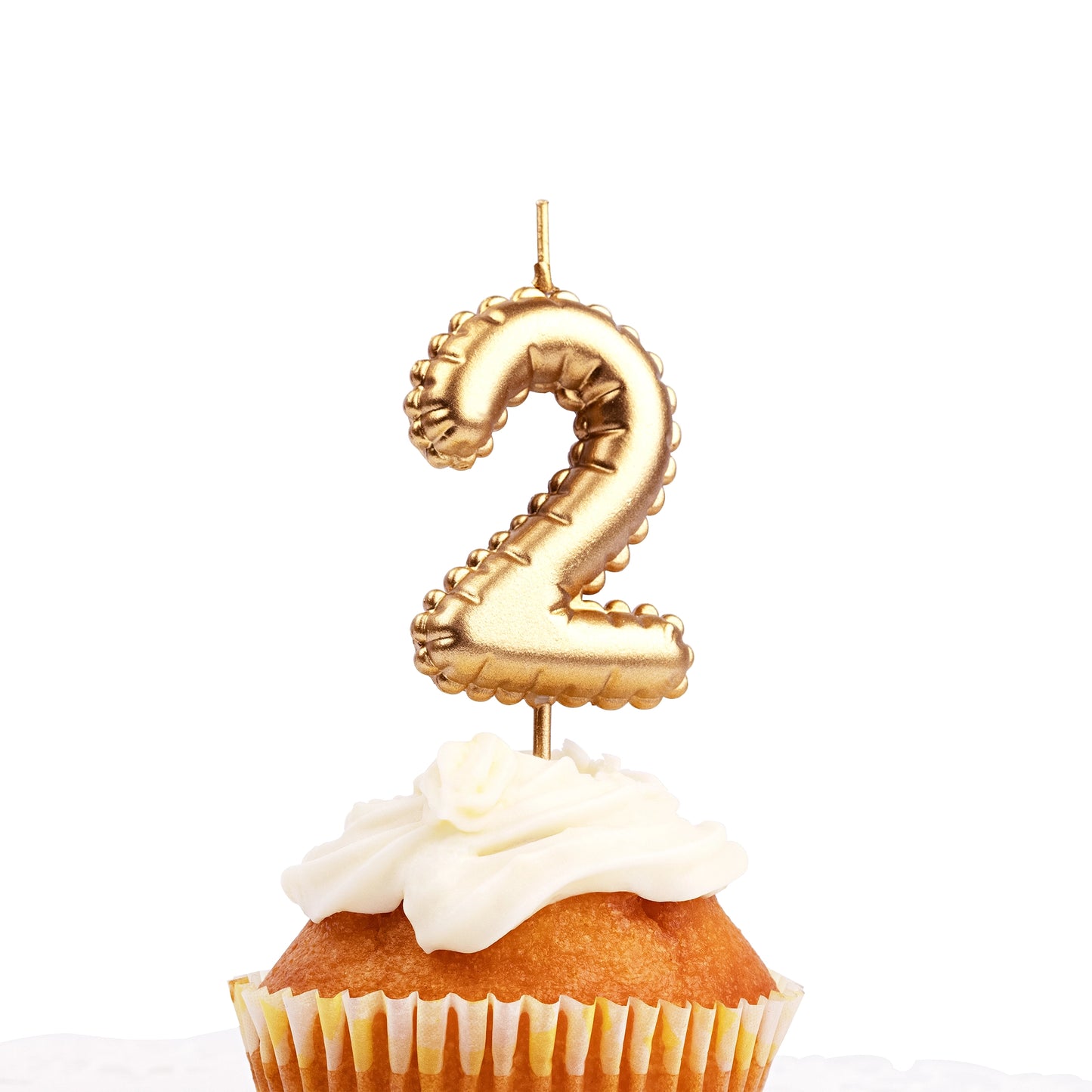 Gold Foil Balloon Number Candles