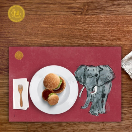 Crimson Elephant Placemats