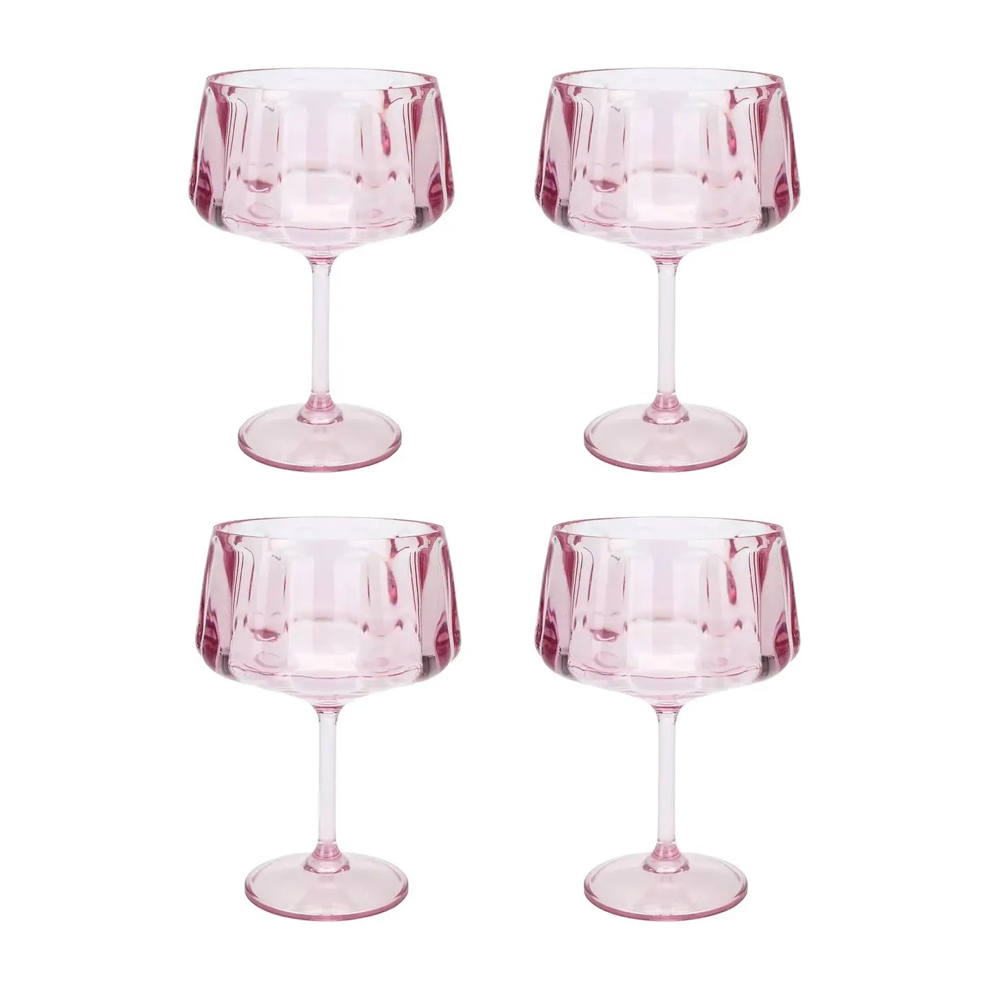 Pretty in Pink Coupe Glasses