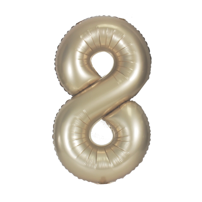 34" Champagne Mylar Numbers