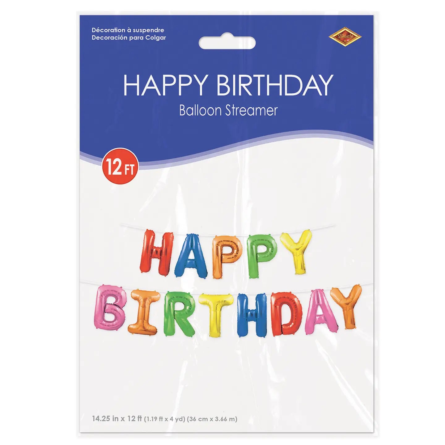 Rainbow Happy Birthday Mylar Garland