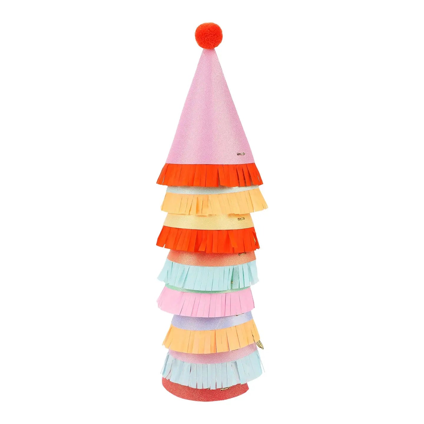Mini Glitter Fringe Party Hats
