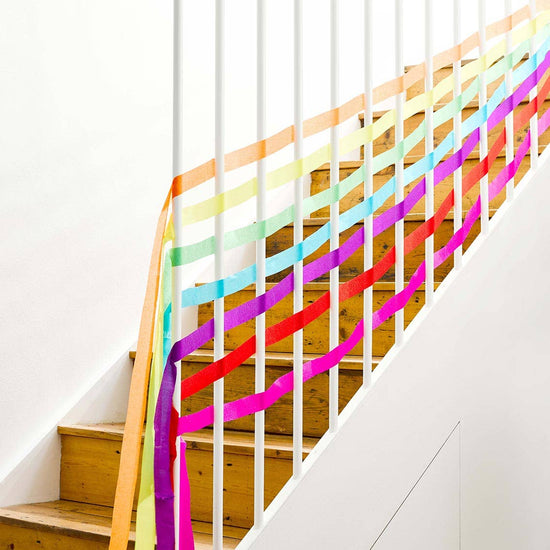 Rainbow Party Streamers | 7 Pack |
