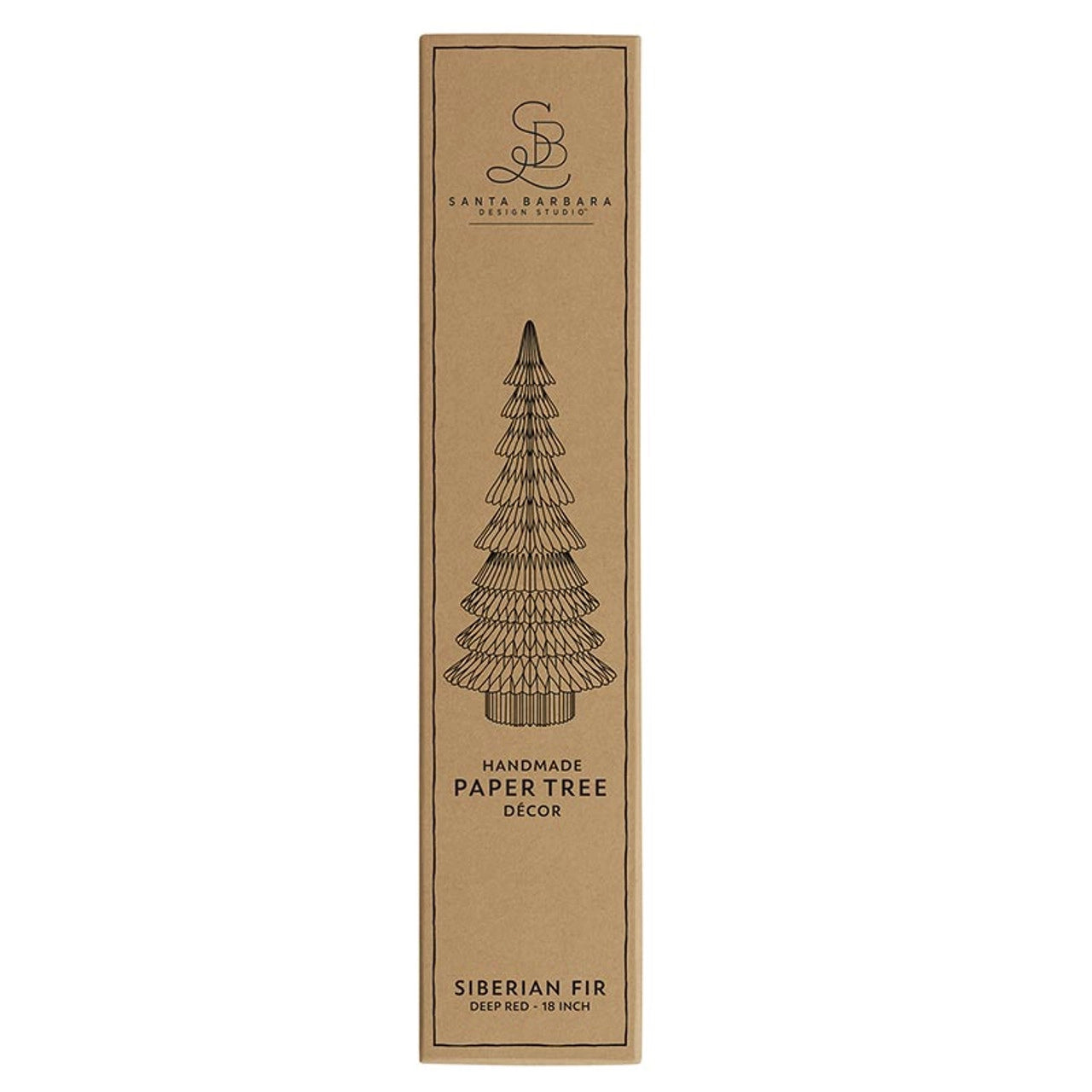 18" Deep Red Siberian Fir Paper Tree